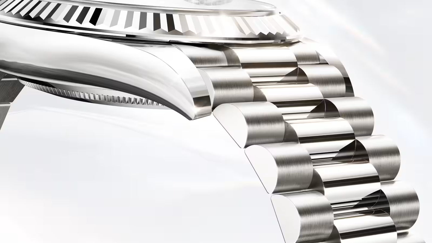 DAYDATE PRESIDENTE PLATEADO CARA AZUL ROMAN - AA