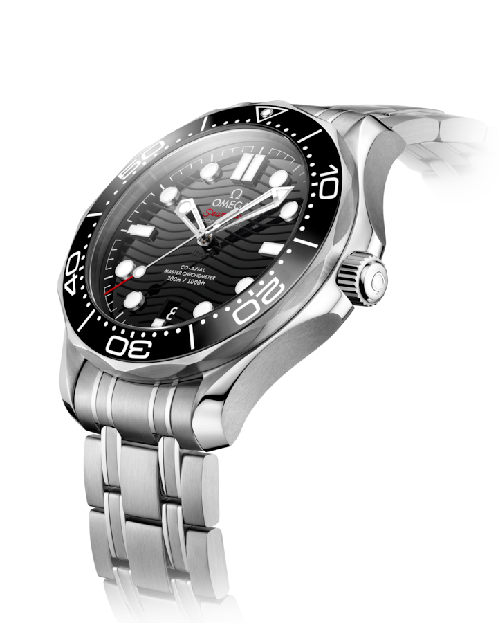 SEAMASTER AA PLATEADO FONDO NEGRO