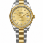 DATEJUST DOBLE TONO FONDO DORADO DIAMOND DIAL AAA