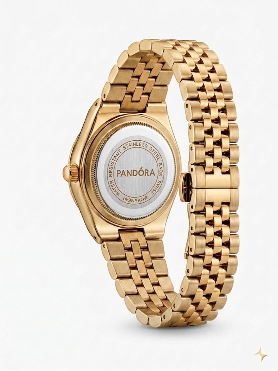 RELOJ PANDORA - DORADO + PULSA UN CLOU
