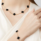 COMBO ALHAMBRA COLLAR - PULSERA - ARETES Y ANILLO BLACK - VᗅN-CLᎬᎬF