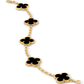 COMBO ALHAMBRA COLLAR - PULSERA - ARETES Y ANILLO BLACK - VᗅN-CLᎬᎬF
