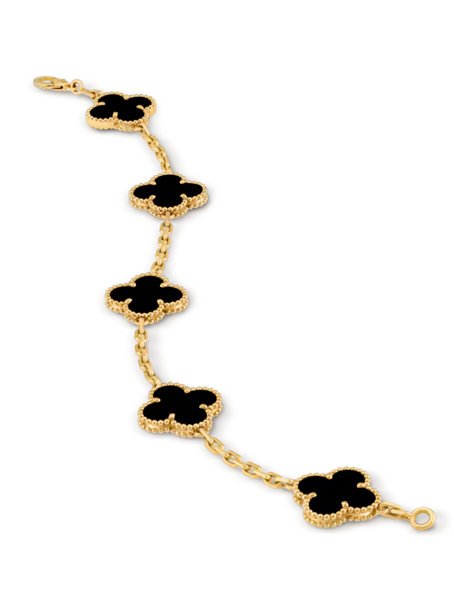 COMBO ALHAMBRA COLLAR - PULSERA - ARETES Y ANILLO BLACK - VᗅN-CLᎬᎬF