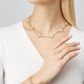 COMBO ALHAMBRA COLLAR - PULSERA - ARETES Y ANILLO GOLD - VᗅN-CLᎬᎬF