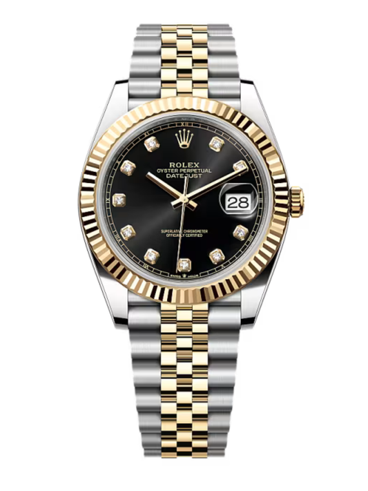 DATEJUST DOBLE TONO FONDO NEGRO DIAMOND DIAL AAA
