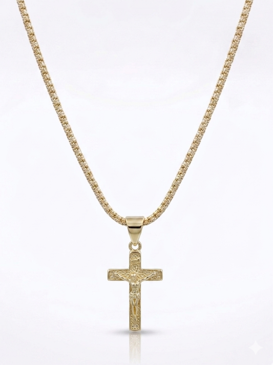 CADENA ICE CHAIN + CRUCIFIJO - 50 O 60 CM