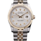 DATEJUST DOBLE TONO FONDO PLATEADO DIAMOND DIAL AAA