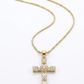 CADENA CRUCIFIJO ✝️ - ACERO INOXIDABLE CON BAÑO DE ORO 18K