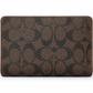 MEDIUM CORNER ZIP WALLET IN SIGNATURE CANVAS - BROWN