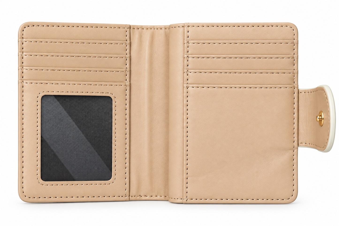 MEDIUM CORNER ZIP WALLET IN SIGNATURE CANVAS - WHITE