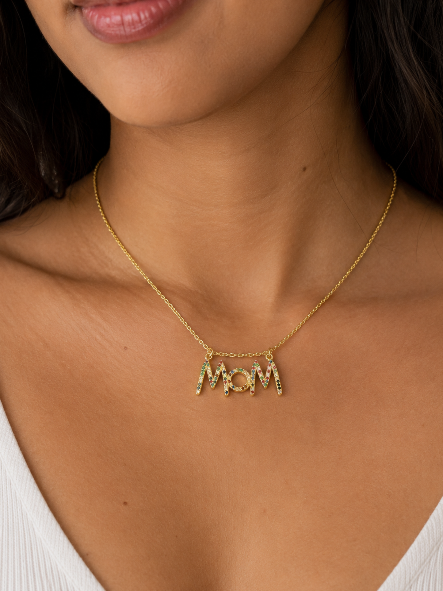 CADENA MAMÁ 👩‍👧‍👦 - ACERO INOXIDABLE CON BAÑO DE ORO 18K