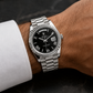 DAYDATE PRESIDENTE PLATEADO CARA NEGRA ROMAN DIAL - AAA