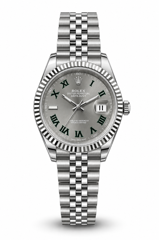 DATEJUST FONDO PLATEADO ROMAN DIAL AAA