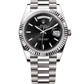 DAYDATE PRESIDENTE PLATEADO CARA NEGRA - AA