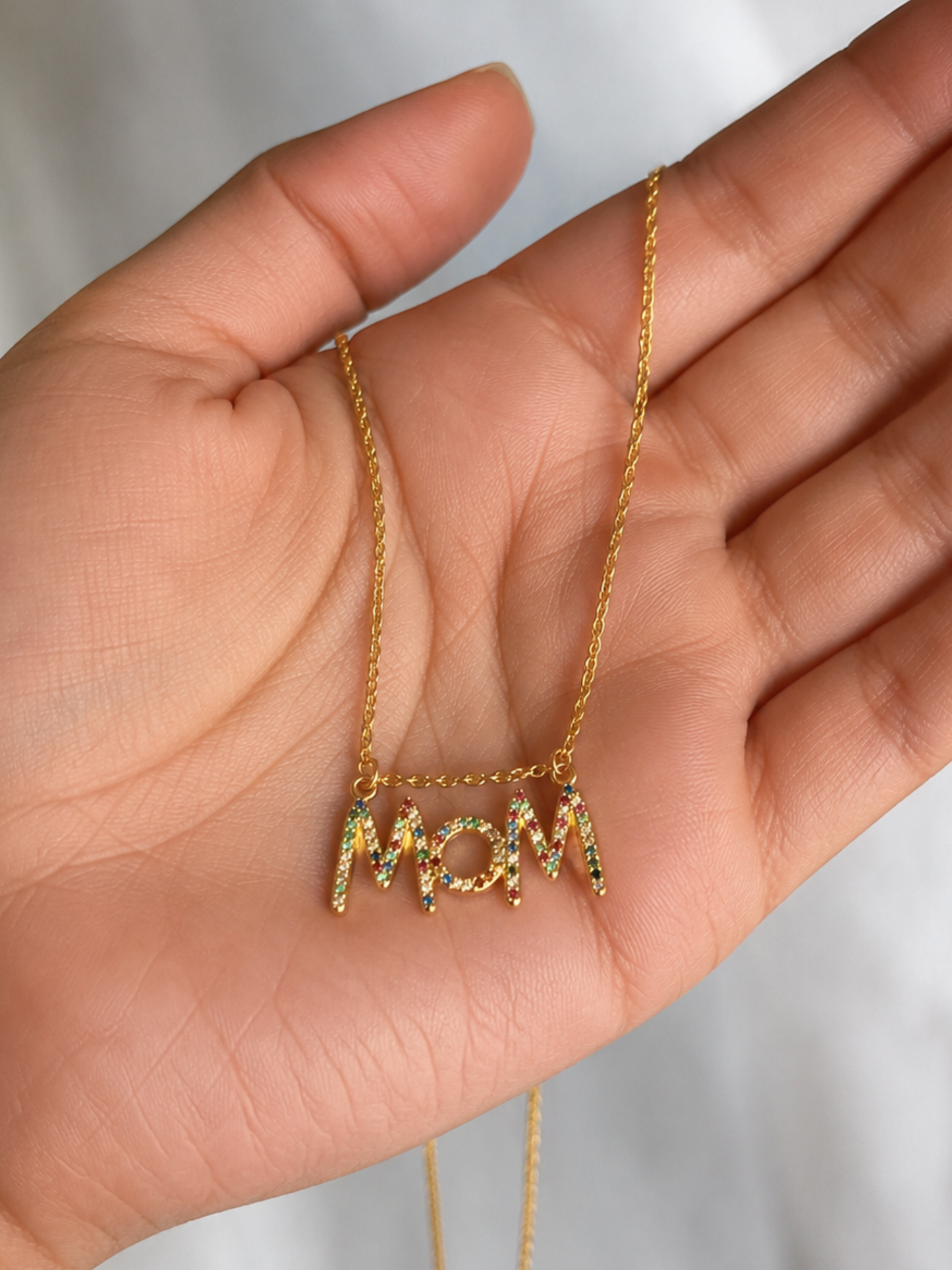 CADENA MAMÁ 👩‍👧‍👦 - ACERO INOXIDABLE CON BAÑO DE ORO 18K