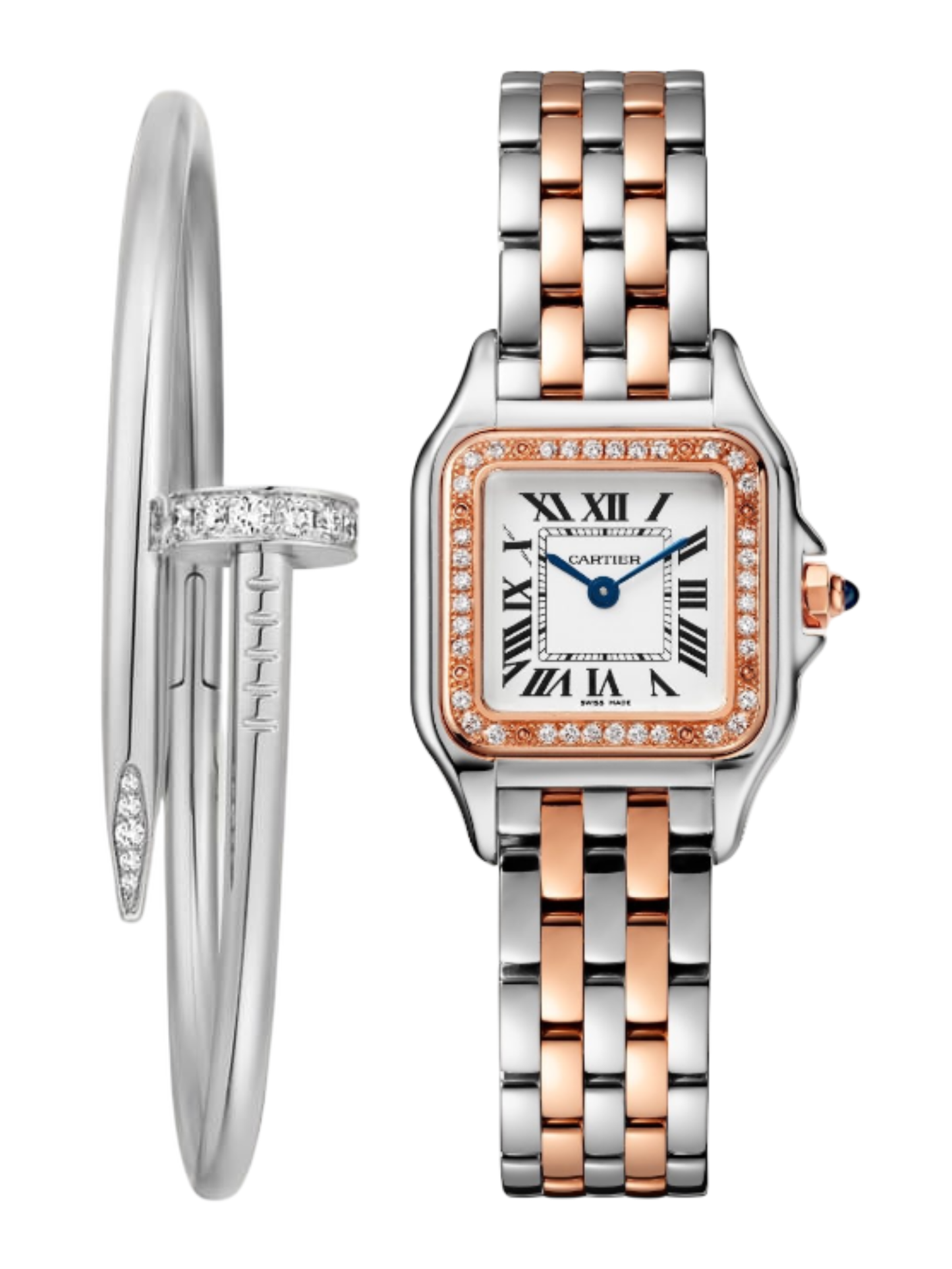 PANTHERE DOBLE TONO DIAMOND DIAL AA + PULSA JUSTE UN CLOU GRATIS