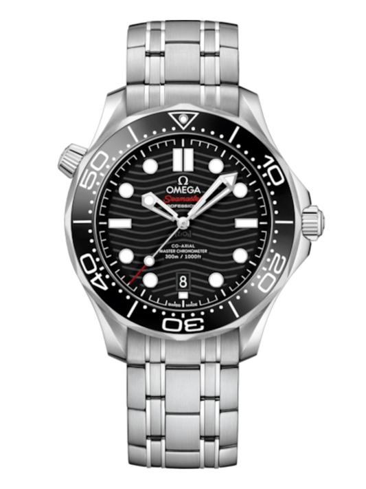 SEAMASTER AA PLATEADO FONDO NEGRO