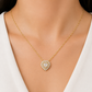 CADENA CORAZON BRILLANTE 🤍 - ACERO INOXIDABLE CON BAÑO DE ORO 18K