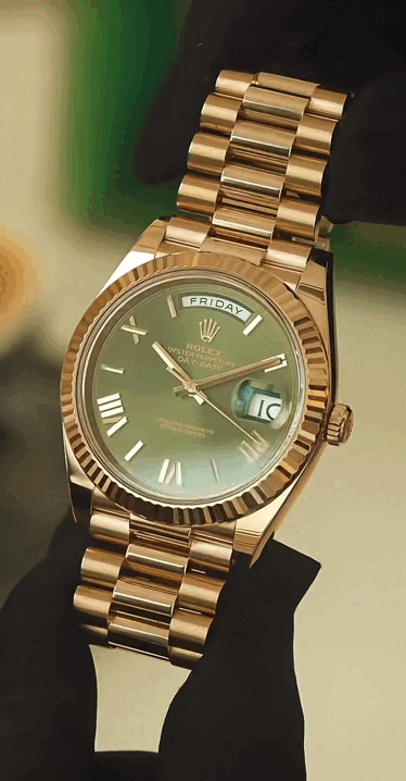 DAYDATE PRESIDENTE ROSE GOLD FONDO VERDE- AAA