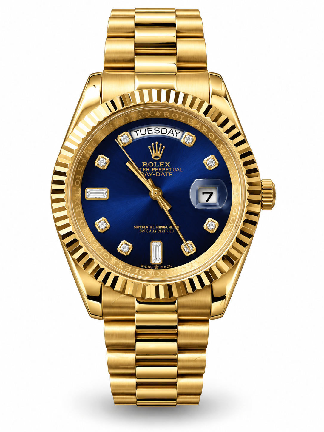 DAYDATE PRESIDENTE DORADO FONDO AZUL- AAA