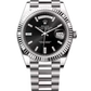 DAYDATE PRESIDENTE PLATEADO CARA NEGRA DIAMOND - AAA