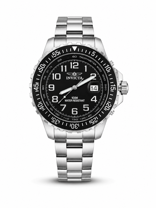 RELOJ INVICTA PARA HOMBRE - NEGRO ACERO INOXIDABLE