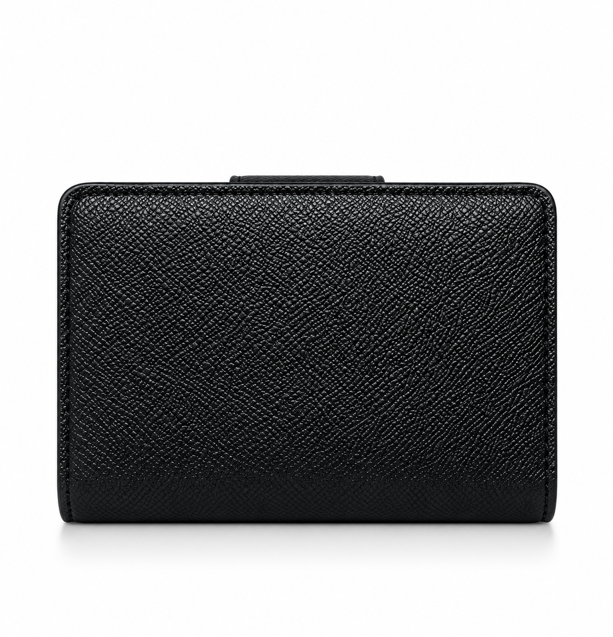 MEDIUM CORNER ZIP WALLET IN SIGNATURE CANVAS - BLACK