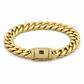 PULSA CUBANA PREMIUM 8 MM × 19 CM | ACERO INOXIDABLE CON BAÑO DE ORO 14K ✨