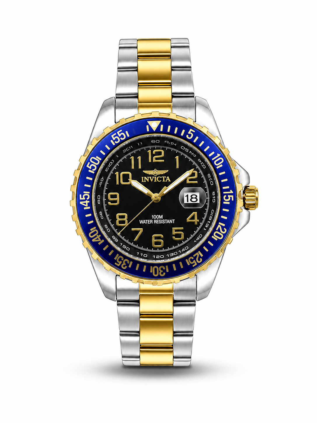 RELOJ INVICTA PARA HOMBRE -  BLUE BISEL DOBLE TONO