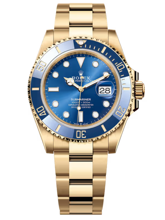 SUBMARINER DATE FULL GOLD BLUESY - AAA