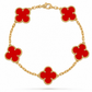 COMBO ALHAMBRA COLLAR - PULSERA - ARETES Y ANILLO RED - VᗅN-CLᎬᎬF