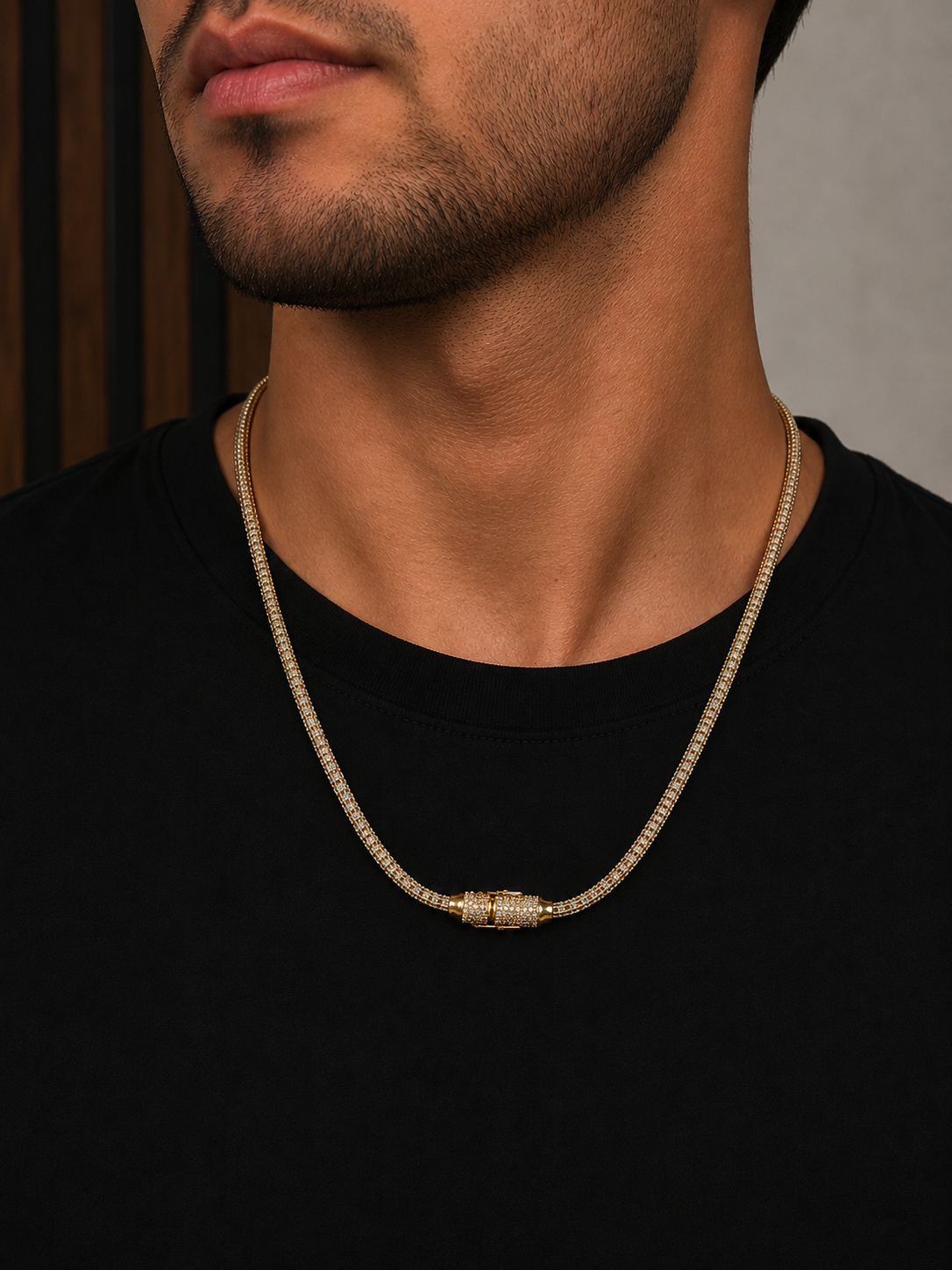 CADENA ICE CHAIN GOLD - 55 CM