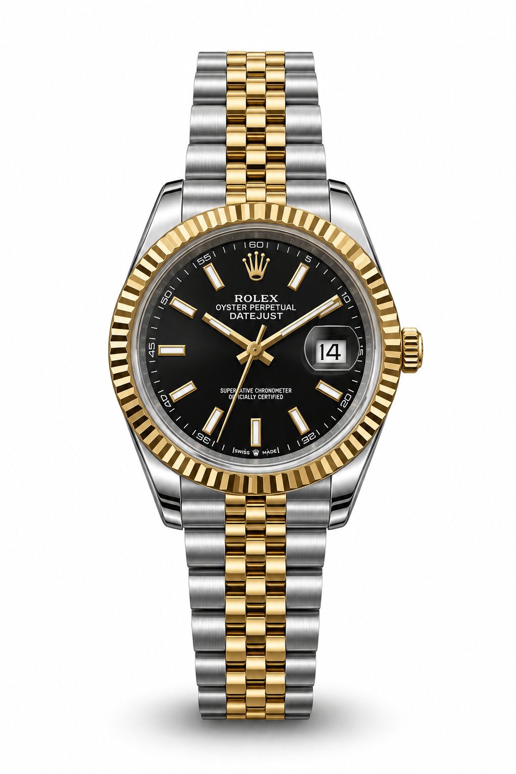 DATEJUST DOBLE TONO FONDO NEGRO AAA