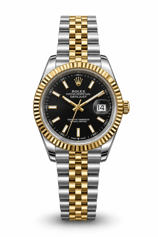 DATEJUST DOBLE TONO FONDO NEGRO AAA
