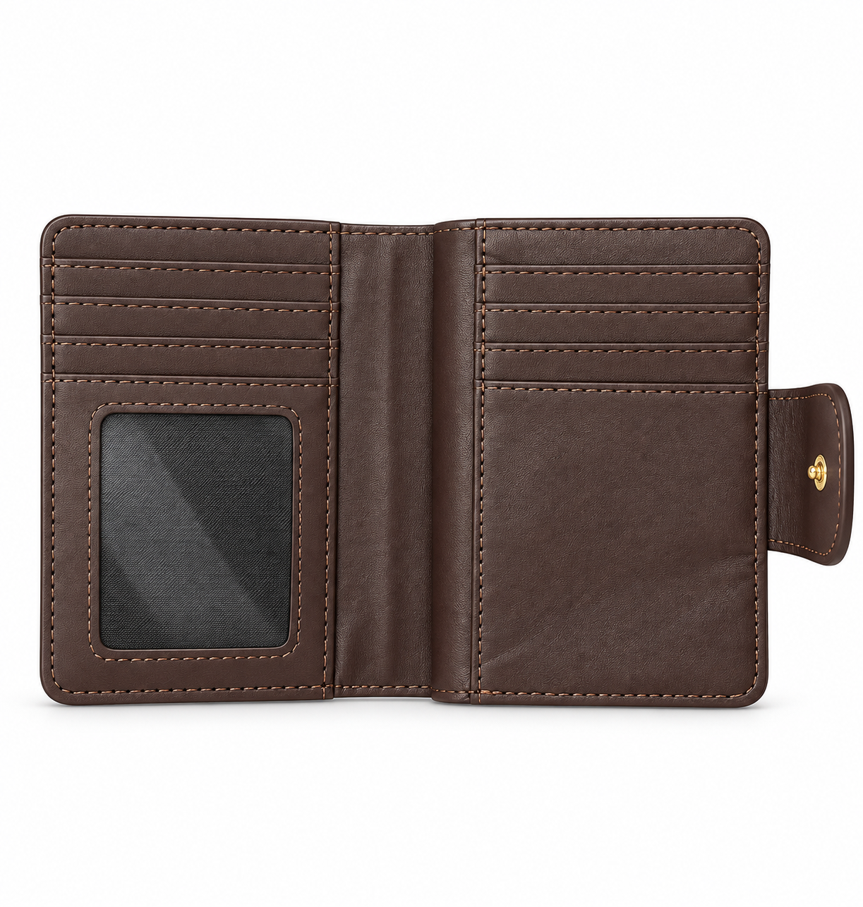 MEDIUM CORNER ZIP WALLET IN SIGNATURE CANVAS - BROWN