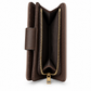 MEDIUM CORNER ZIP WALLET IN SIGNATURE CANVAS - BROWN