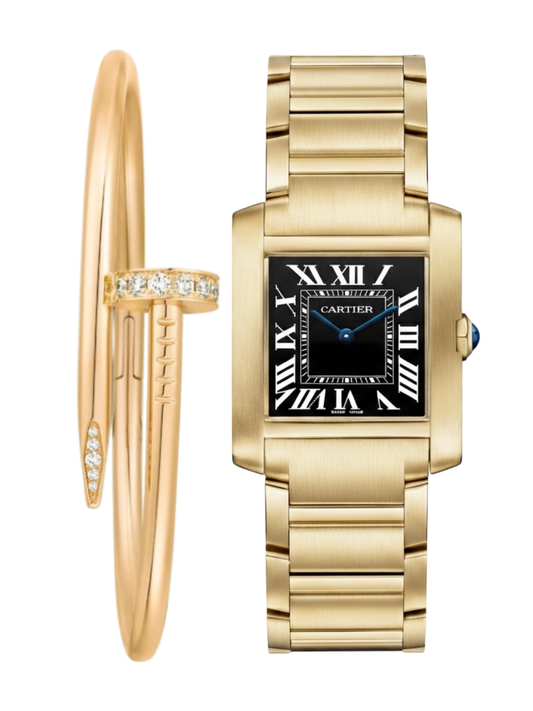 TANK DORADO FONDO NEGRO AA + PULSA JUSTE UN CLOU GRATIS