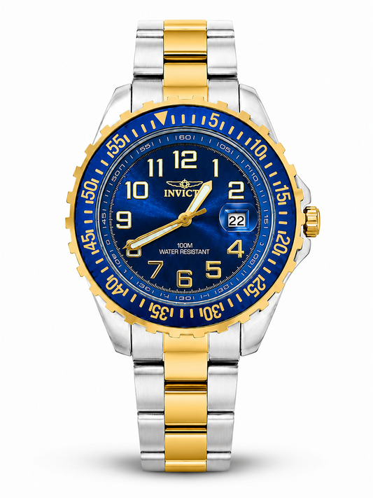 RELOJ INVICTA PARA HOMBRE - PRO DRIVER BLUE GOLD AND SILVER