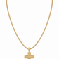 CADENA ICE CHAIN + CRUCIFIJO GOLD - 55 CM
