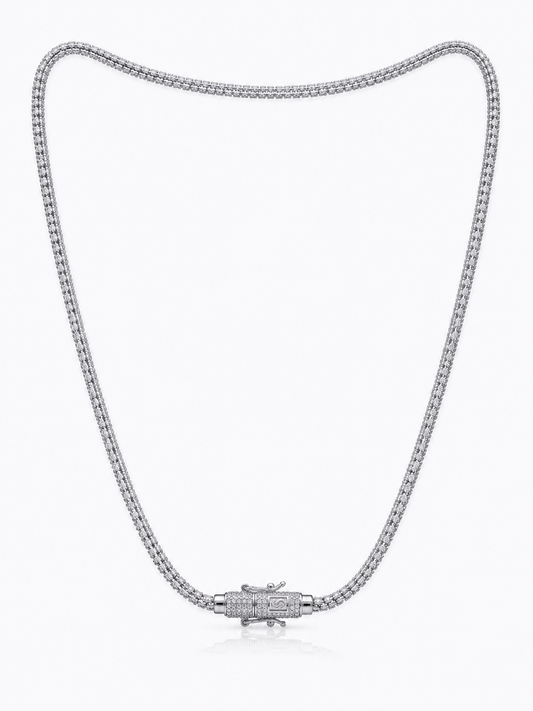 CADENA ICE CHAIN WHITE GOLD - 55 CM