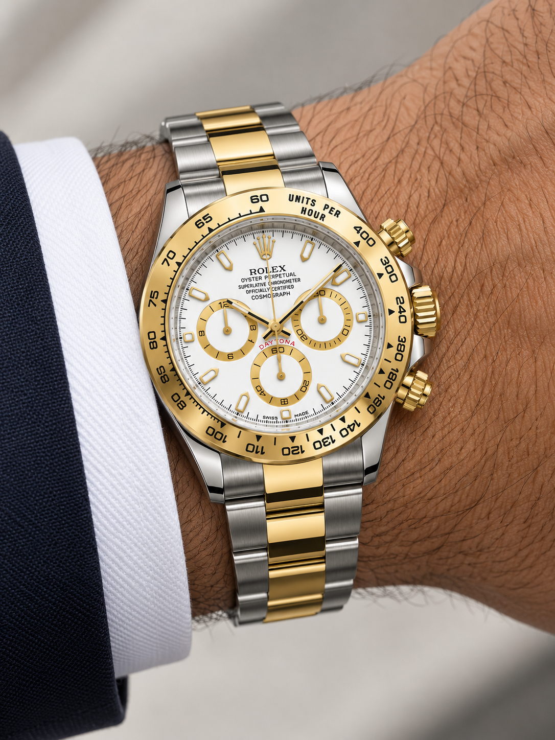 DAYTONA DOBLE TONO FONDO BLANCO AAA