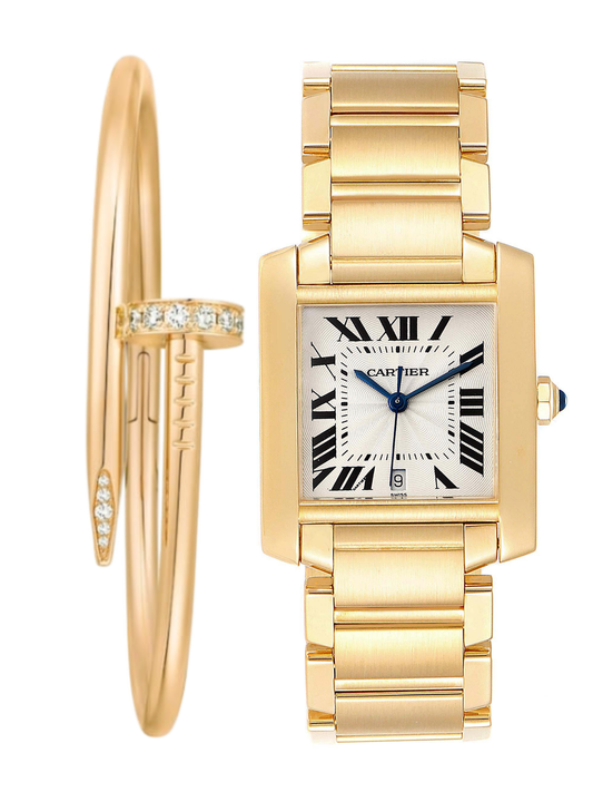 TANK DORADO FONDO BLANCO AA + PULSA JUSTE UN CLOU GRATIS