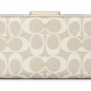 MEDIUM CORNER ZIP WALLET IN SIGNATURE CANVAS - WHITE