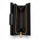 MEDIUM CORNER ZIP WALLET IN SIGNATURE CANVAS - BLACK