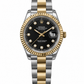 DATEJUST DOBLE TONO FONDO NEGRO DIAMOND DIAL AAA