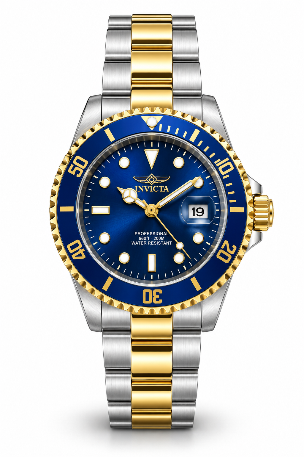 RELOJ INVICTA PARA HOMBRE - BLUE GOLD AND SILVER