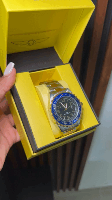 RELOJ INVICTA PARA HOMBRE -  BLUE BISEL DOBLE TONO