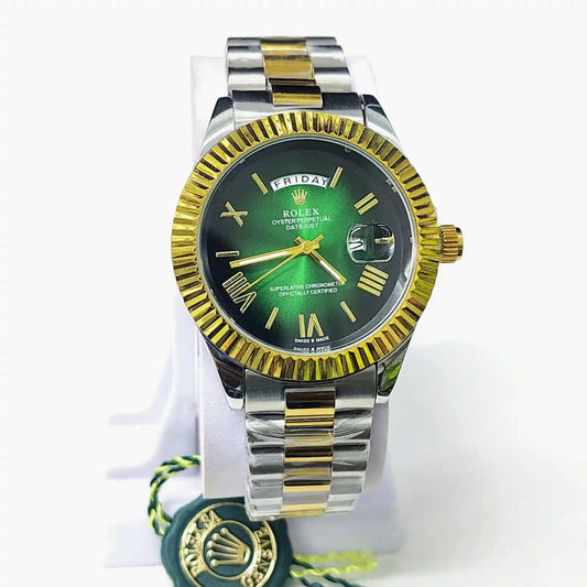 DAYDATE PRESIDENTE DOBLE TONO CARA VERDE - AAA