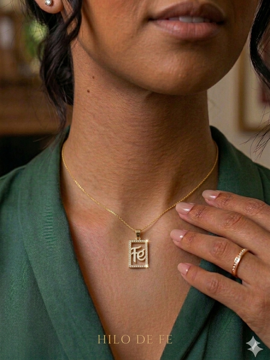 CADENA FÉ 🙏✨ - ACERO INOXIDABLE CON BAÑO DE ORO 18K