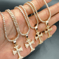 CADENA ICE CHAIN + CRUCIFIJO ✝️ - 50 O 60 CM